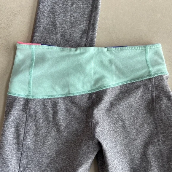 Ivivva Lululemon Heathered Slate Ambition Quilt Skinny Dedication Pants Size 14 - Picture 11 of 12